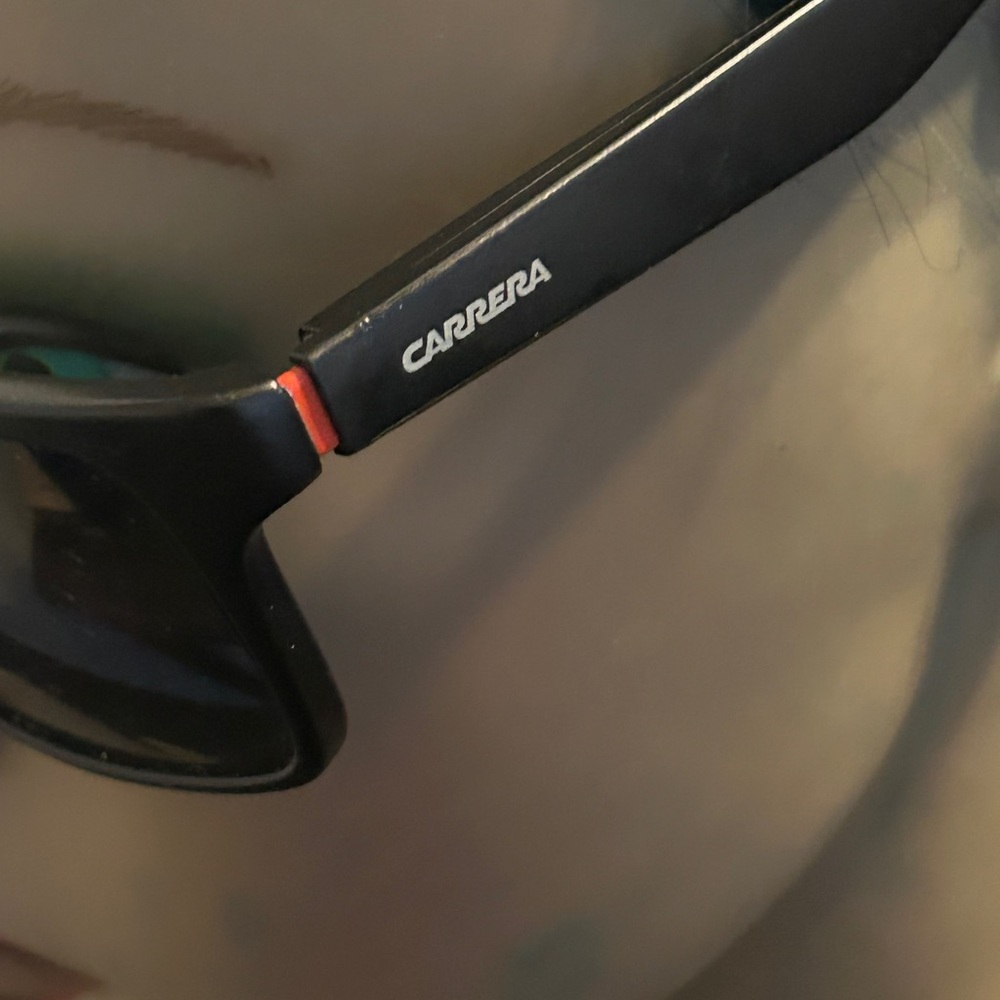 Carrera Black Rectangular Sunglasses With Dark Gr… - image 4